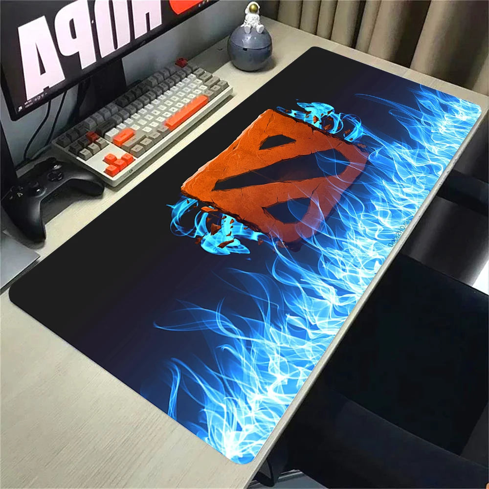 XXL Non-slip Rubber Gaming Mouse Pad with Stitched Edges for Desk and Keyboard 90x40cm