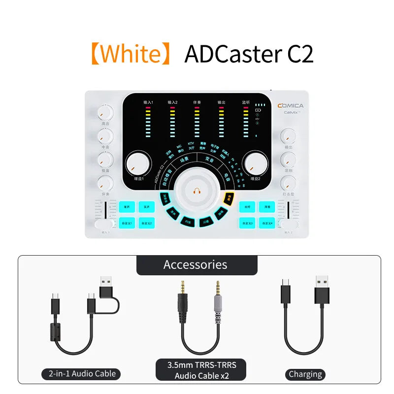 Professional Audio Interface Sound Card and DJ Mixer for Podcasting, Streaming and Recording