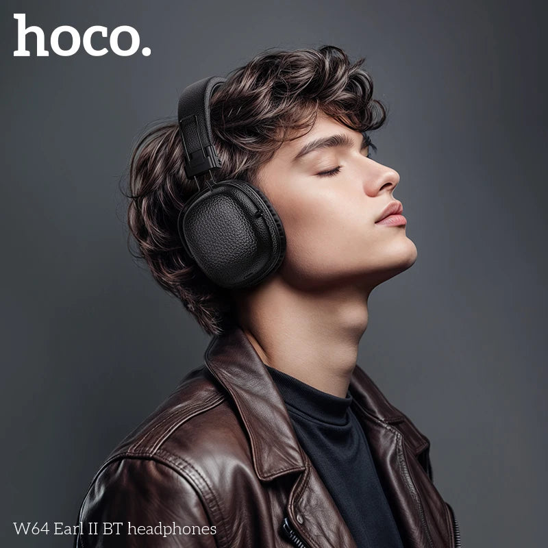 Over Ear Wireless Bluetooth 5.4 Headphones Foldable Sports Headset with Microphone Leather Earmuffs