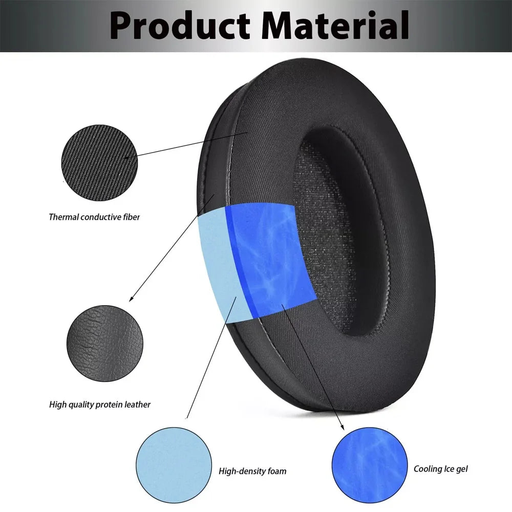 Premium Replacement Memory Foam Protein Leather Earpads Cushions for Over-Ear WH-1000XM3 Headphones