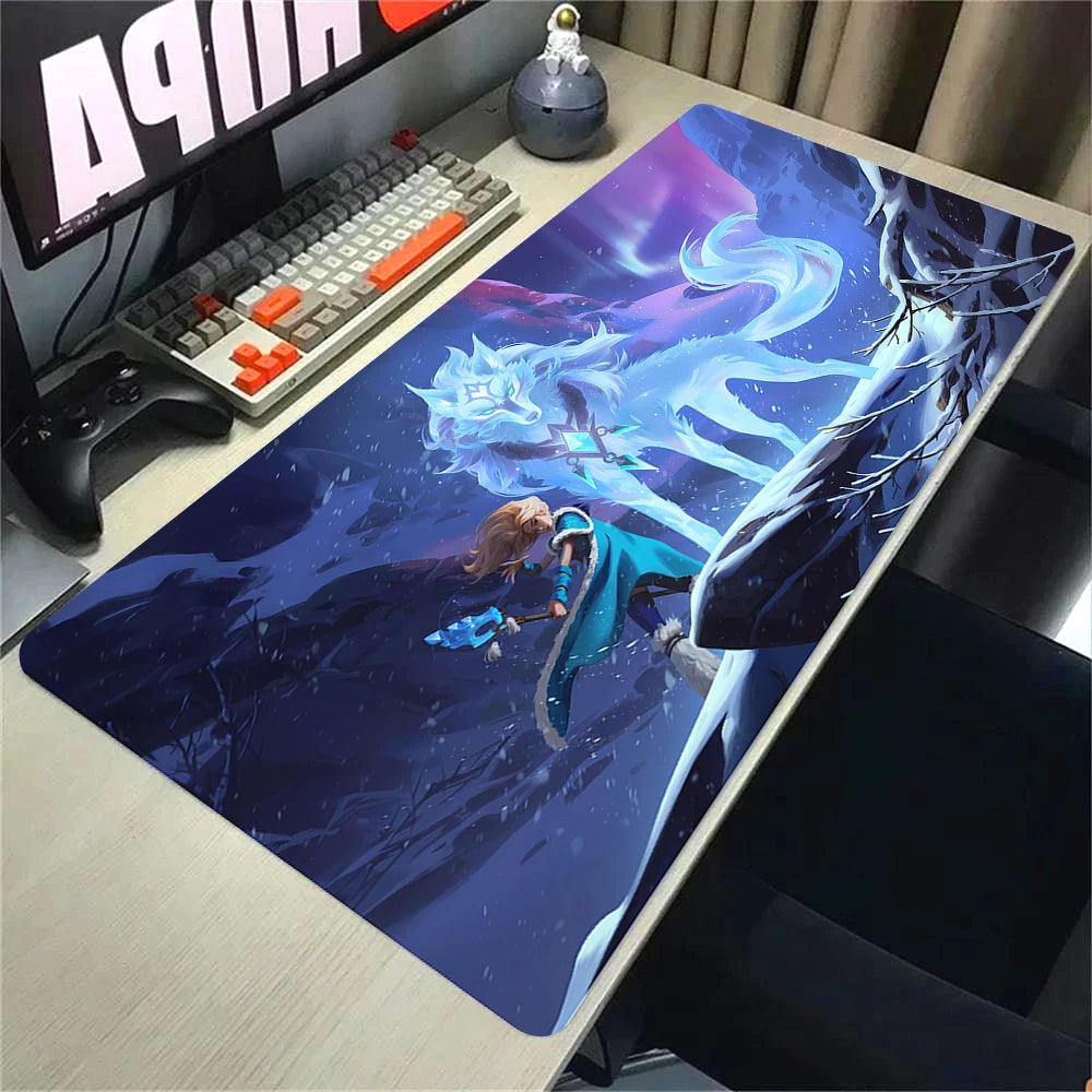 XXL Non-slip Rubber Gaming Mouse Pad with Stitched Edges for Desk and Keyboard 90x40cm