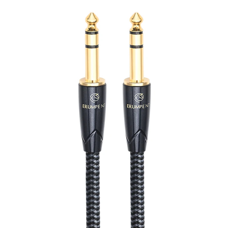 Premium 6.35mm TRS Stereo Audio Cable for Guitar Bass and Amplifier Connection