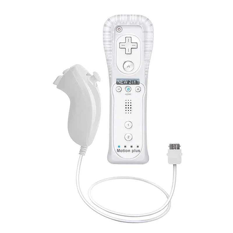 Wireless Game Controller and Nunchuck Set with Motion Sensing for Wii and Wii U Consoles