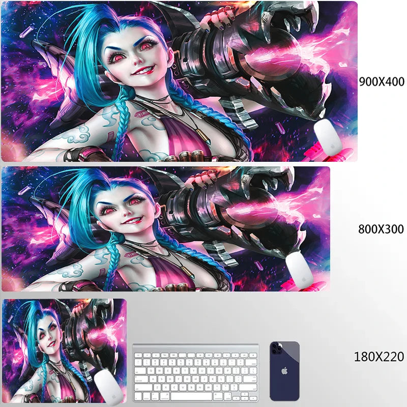 XXL Extended Gaming Mouse Mat with Anti-slip Rubber Base, Durable Edge, Desk Protection 90x40cm
