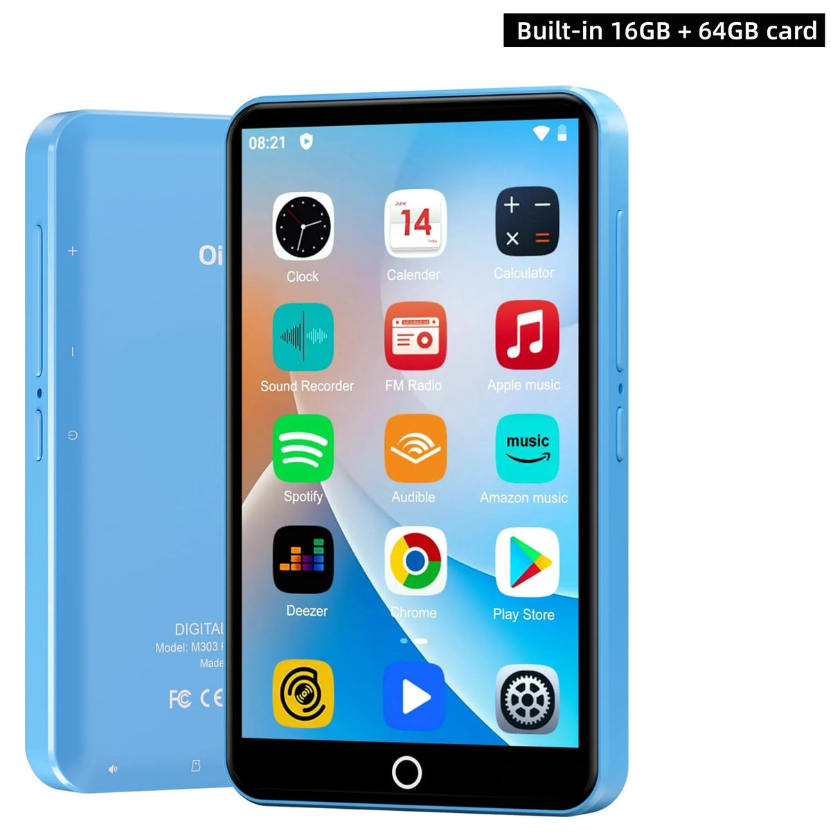 16GB Bluetooth and WiFi MP3 Player with 4 Inch Touchscreen FM Radio eBook and 512GB Expansion
