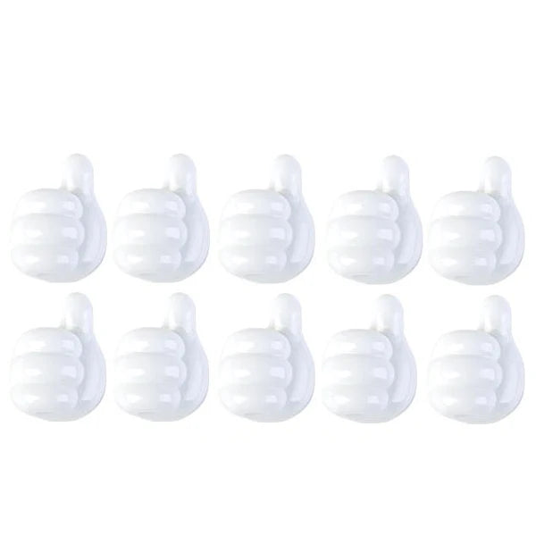 Silicone Cable Organiser Clips Set for Desk USB and Earphone Wire Management 10 Pack