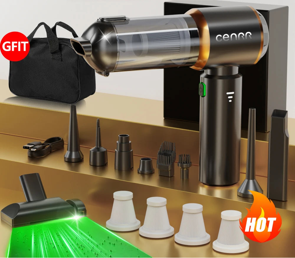 Cordless Handheld Car Vacuum Cleaner Strong Suction Wet Dry Portable Mini Vehicle Cleaner