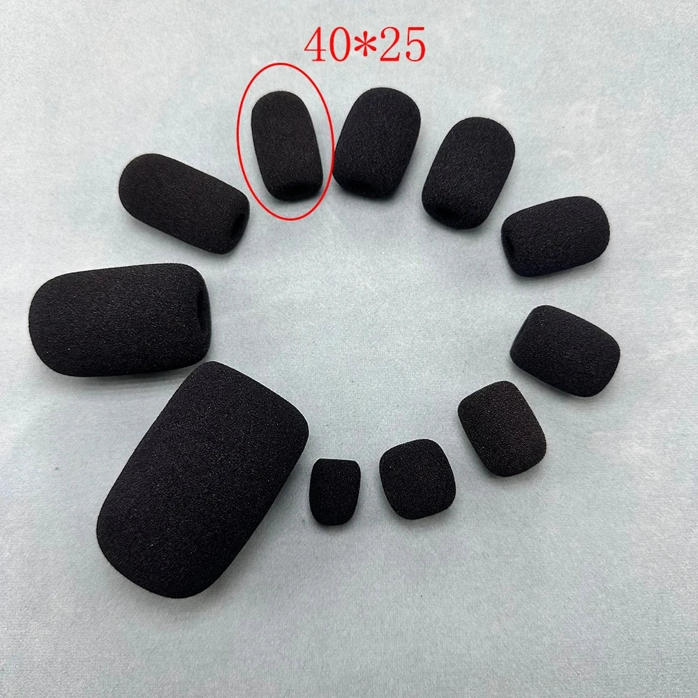 Microphone Foam Covers for Headsets and Mircophones – 10 Pack Noise Reduction Windscreens