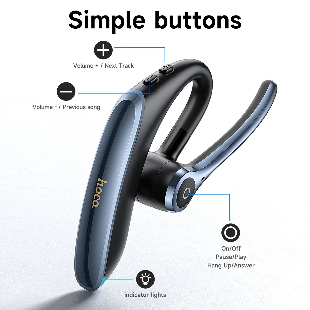 Wireless True Stereo Bluetooth Earphone with ENC Microphone and Extended Battery Life for Calls