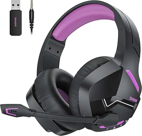Dual Wireless Gaming Headset with Mic for PC, PlayStation, Laptop and Bluetooth Devices