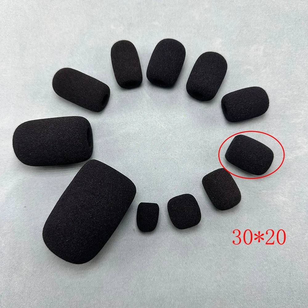 Microphone Foam Covers for Headsets and Mircophones – 10 Pack Noise Reduction Windscreens