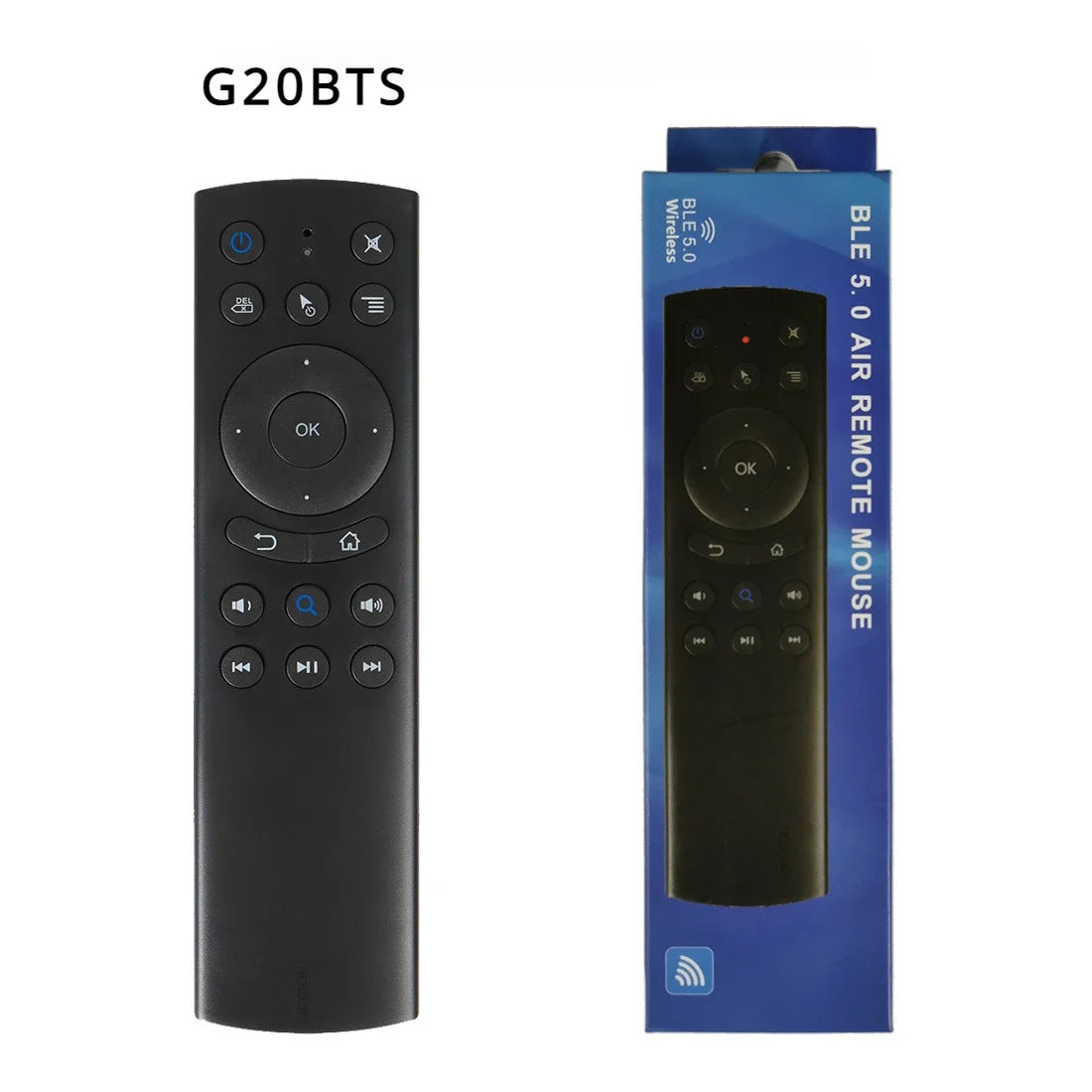 Wireless Smart Voice Air Mouse Remote with Gyroscope and Backlit Keys for Android TV Box