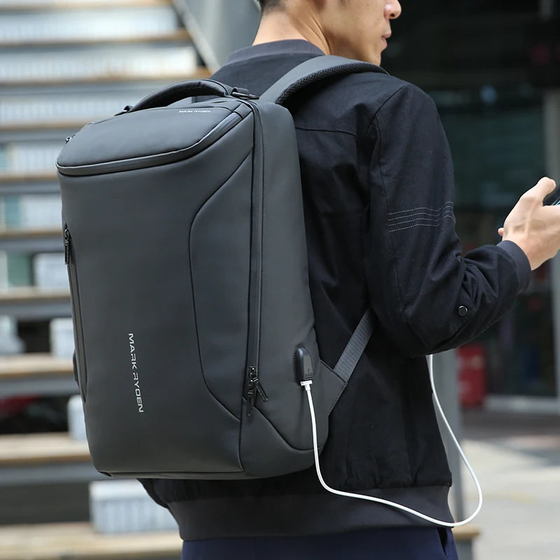 Anti Theft Stylish Water Resistant 15.6" Laptop Backpack with USB Charging and Organiser Pockets