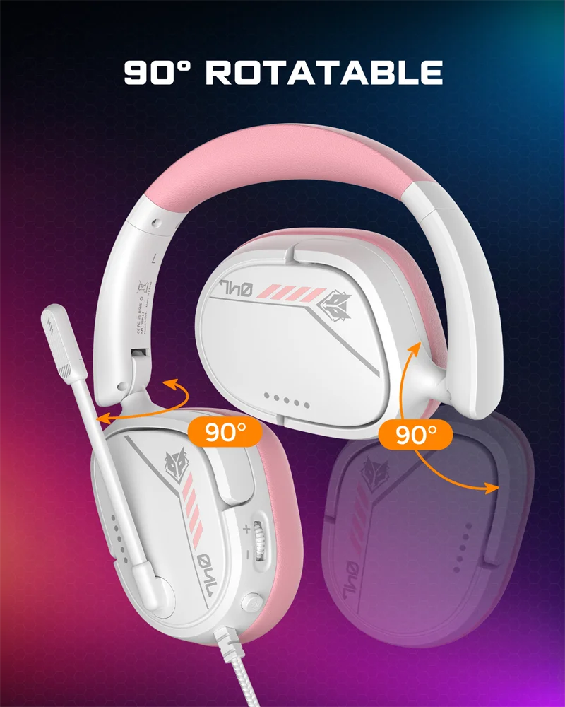 Lightweight Gaming Headset with Clear Mic and 3.5mm Audio Jack for Console and PC