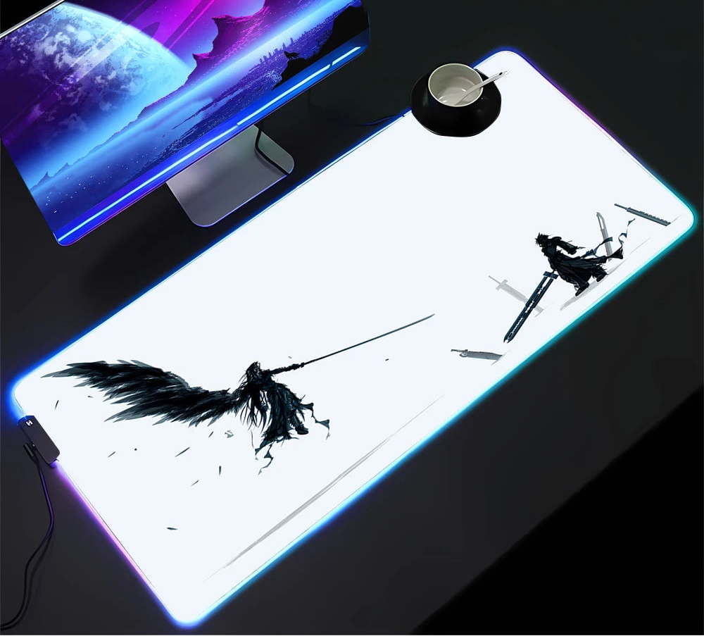 RGB Backlit Gaming Mouse Pad Extra Large Non-Slip Waterproof LED Desk Mat for PC Laptop Keyboard