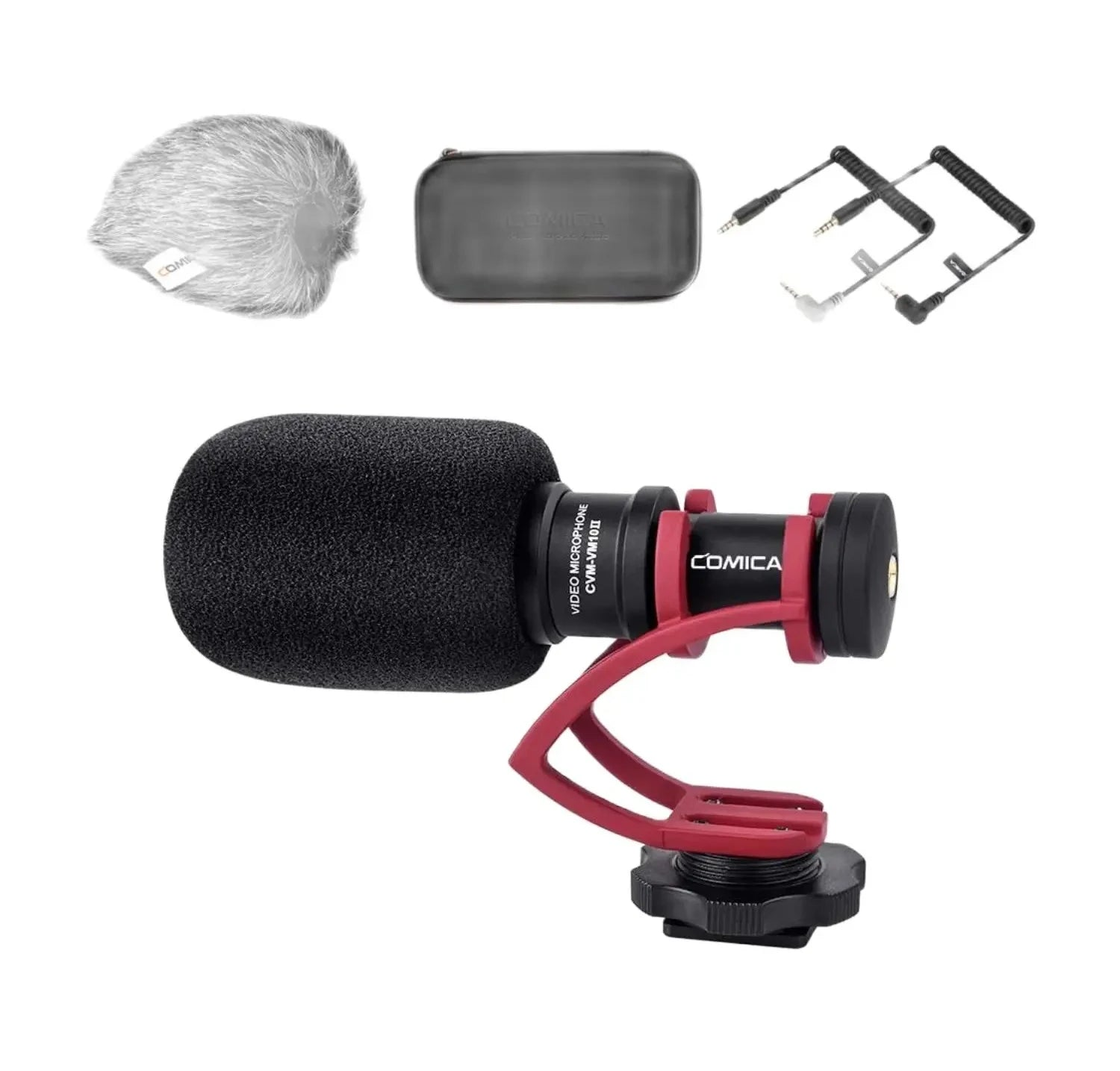 Professional Shotgun Microphone with Shock Mount for Camera Smartphone DSLR Vlogging Audio Recording