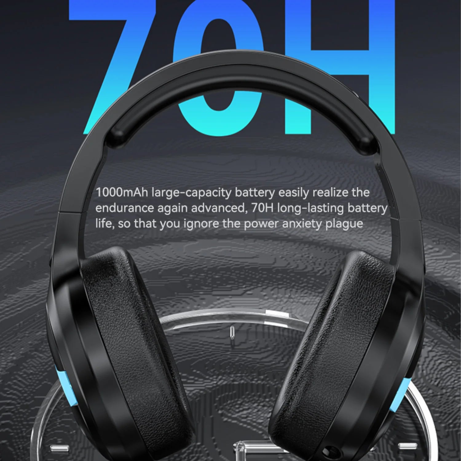 Three Mode Wireless Headphones with RGB Lighting and Detachable Microphone for PC and Laptop