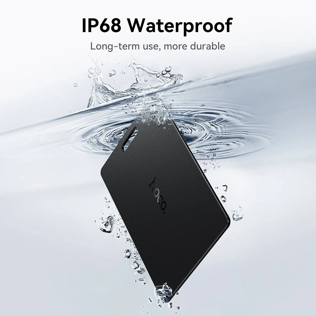 Ultra Thin Waterproof Smart Wallet Tracker Card with Wireless Charging for Android and Google Find My