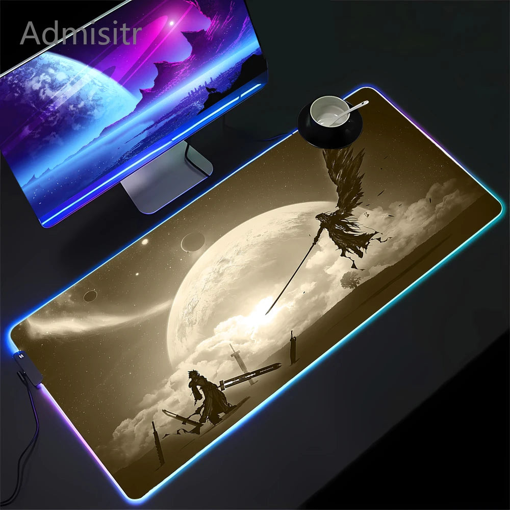 RGB Backlit Gaming Mouse Pad Extra Large Non-Slip Waterproof LED Desk Mat for PC Laptop Keyboard