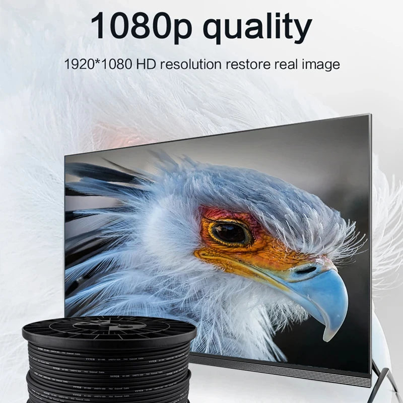 High Definition BNC Coaxial Cable 75 Ohm RG85U Oxygen Free Copper for Audio Video Signal
