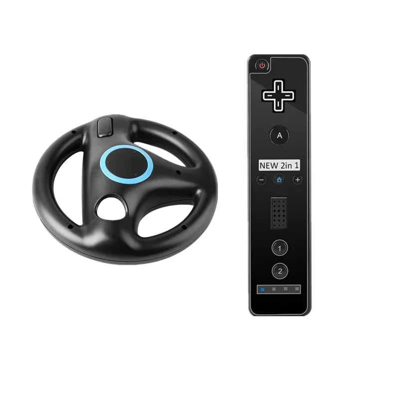 Game Racing Steering Wheel Accessories Compatible with Wii and Switch Console Controllers
