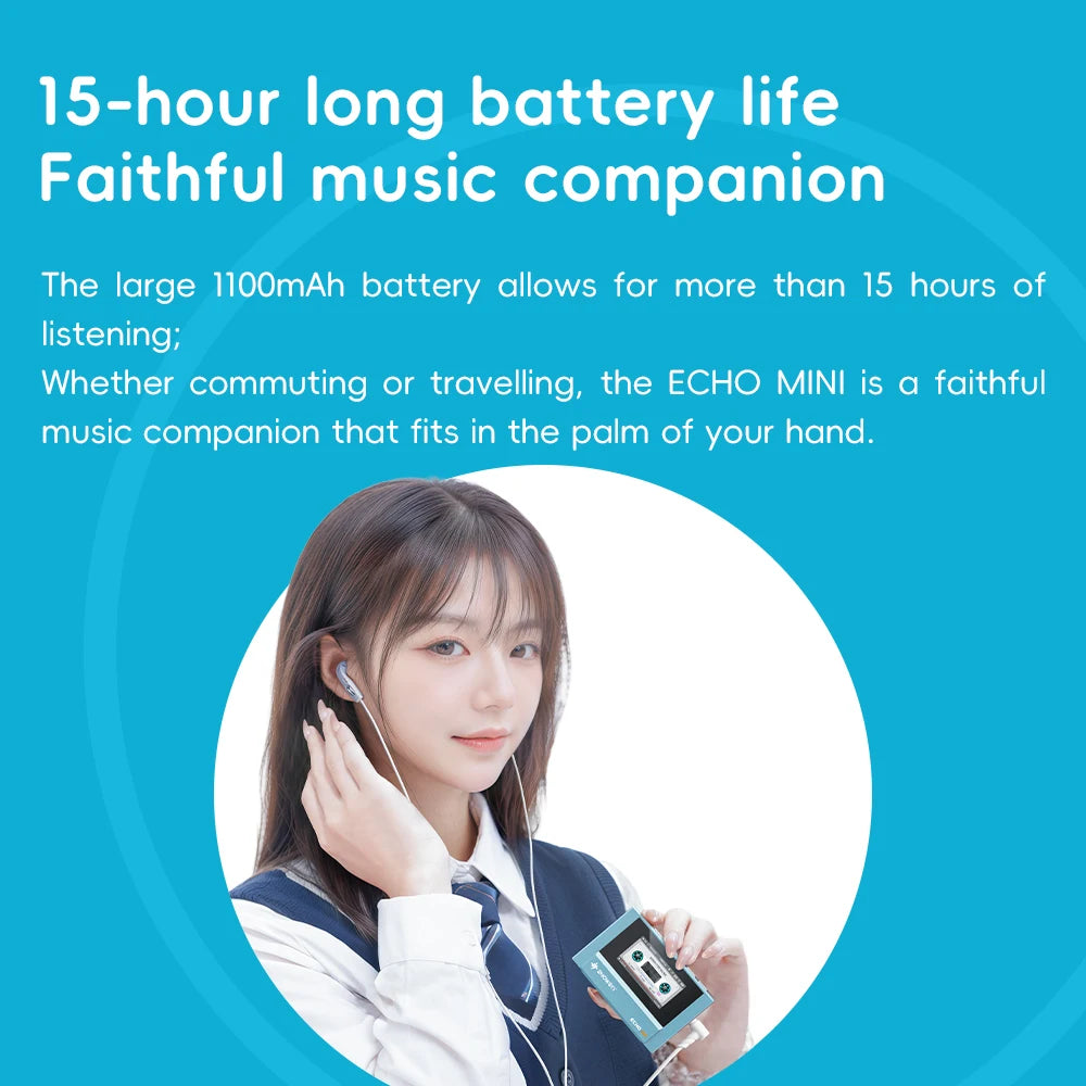 Retro Cassette Looking Bluetooth MP3 Music Player with 15 Hours Battery and Dual Headphone Outputs