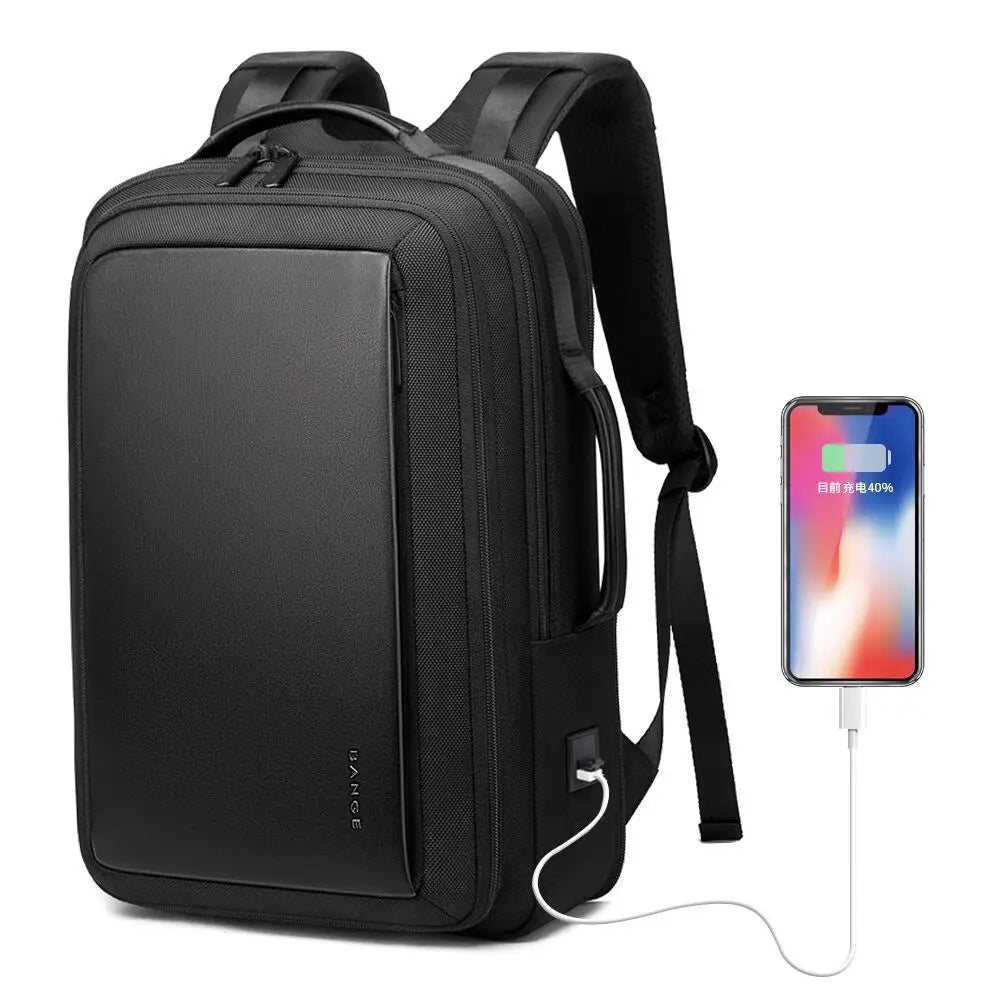 Water Resistant 15 Inch Laptop Backpack with USB Port and Anti Theft Design for Travel Commuting