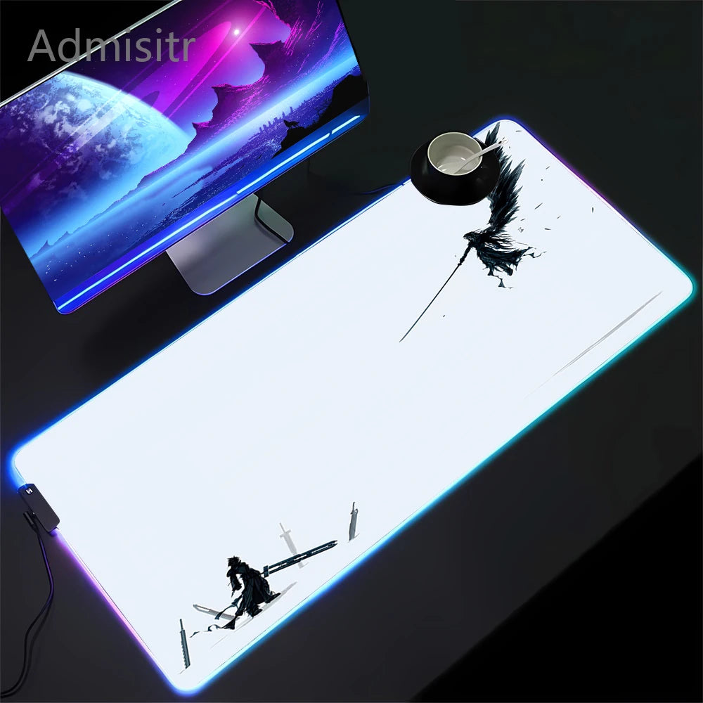 RGB Backlit Gaming Mouse Pad Extra Large Non-Slip Waterproof LED Desk Mat for PC Laptop Keyboard