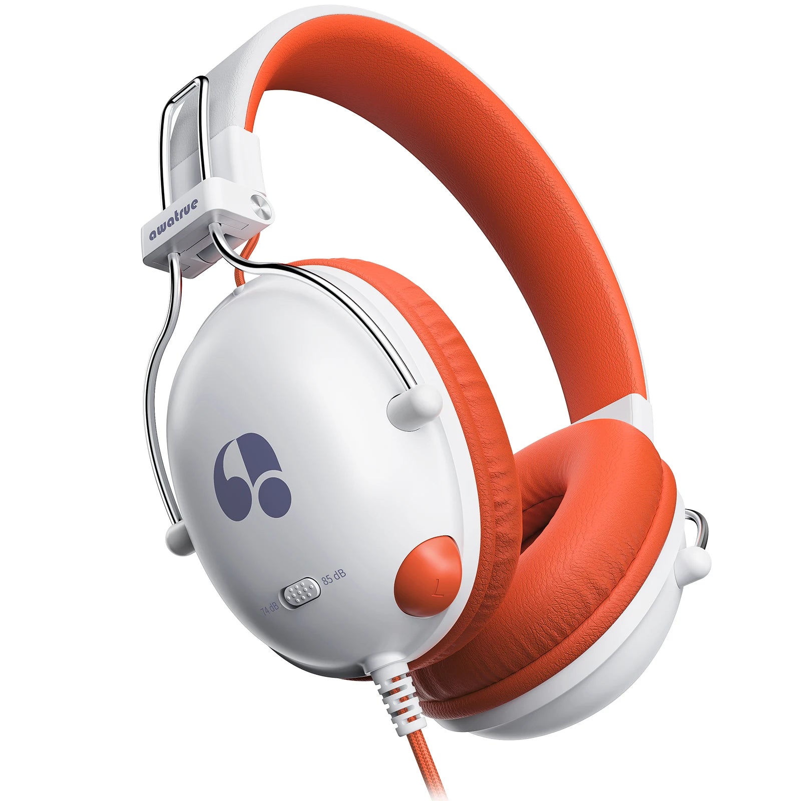 Kids Wired Study Headphones with Safe 74dB/85dB Volume Limiter for Music and Learning