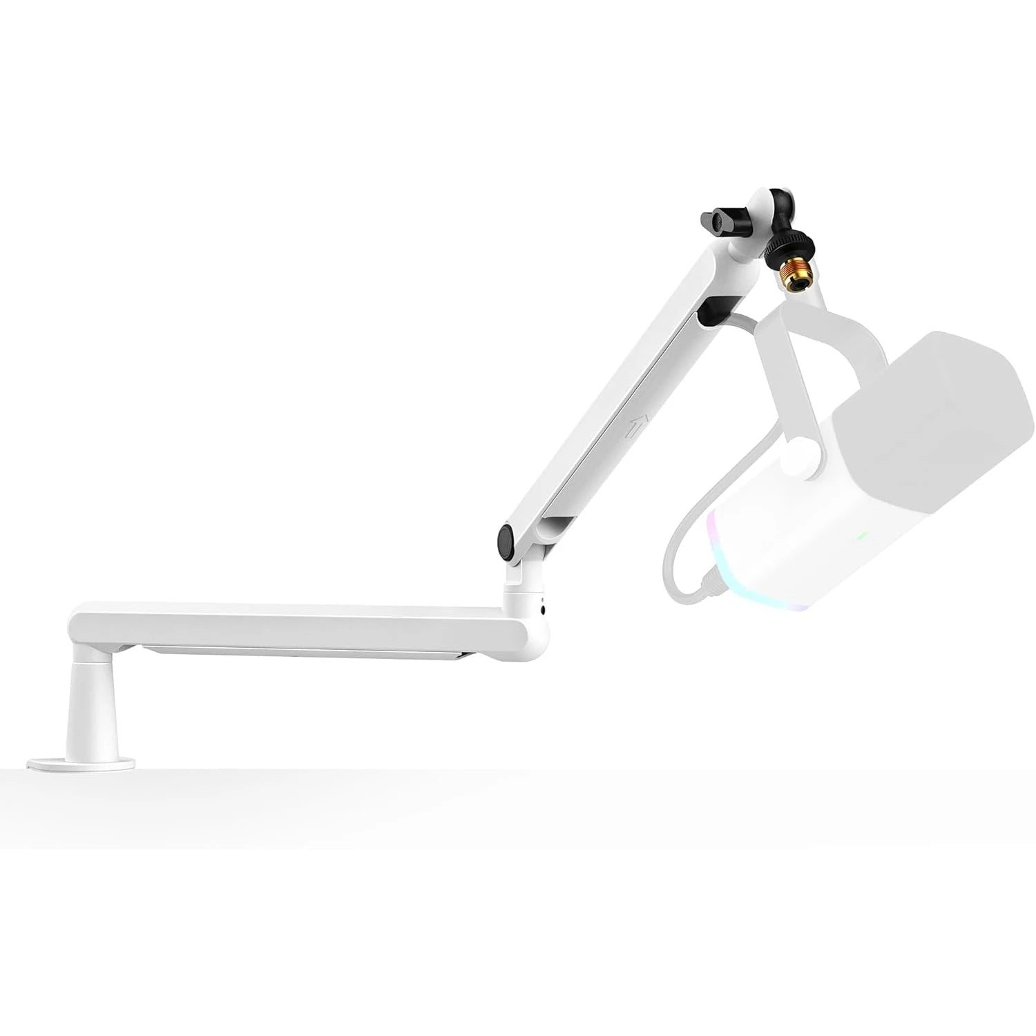 Low Profile Microphone Boom Arm with Desk Mount & Cable Management for Streaming and Podcasting