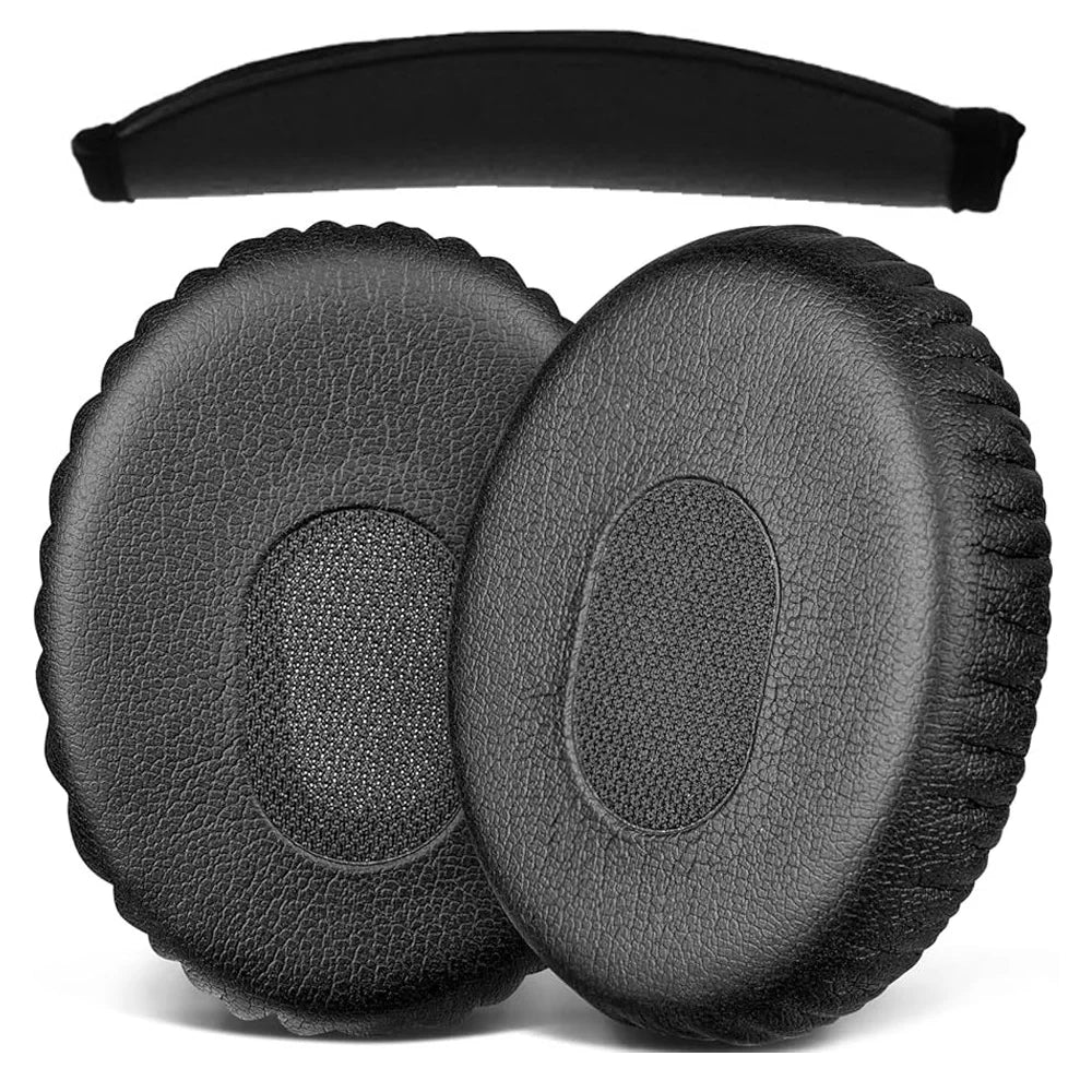 Premium Protein Leather Memory Foam Replacement Earpads Compatible with Bose QC3 OE OE1 Headphones