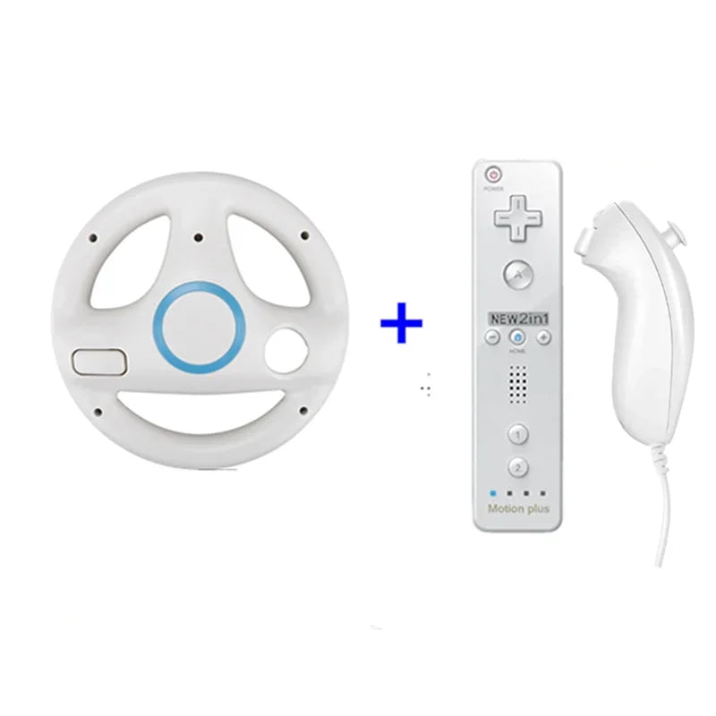 Game Racing Steering Wheel Accessories Compatible with Wii and Switch Console Controllers