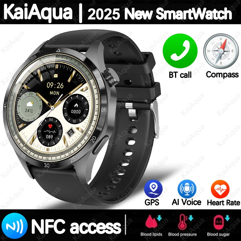 2026 NEW Watch MAX Smartwatch GPS Motion Trajectory HD Screen Bluetooth Call NFC Men Smart Watch Outdoor 100+Sport Watches Men