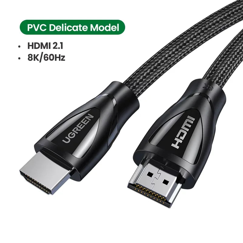 Ultra High Speed HDMI 2.1 Cable 8K 60Hz 4K 120Hz 48Gbps eARC Dynamic HDR Gaming Ready