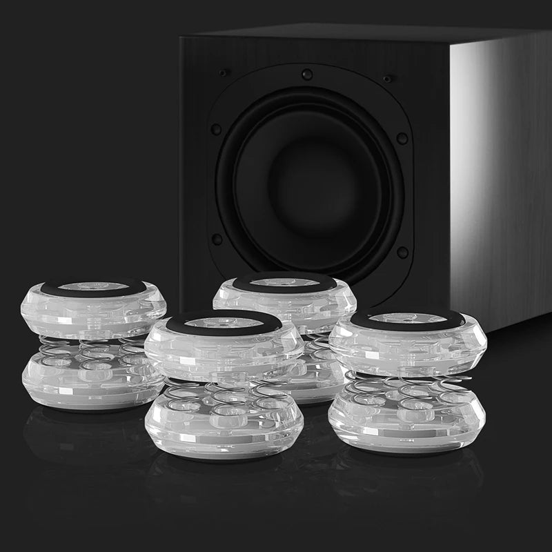 Premium HiFi Speaker Isolation Pads for Subwoofers and Audio Systems Shock Absorption Set