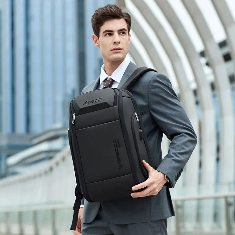 Large Capacity Water Resistant Anti-Theft Business Laptop Backpack with USB and Password Lock