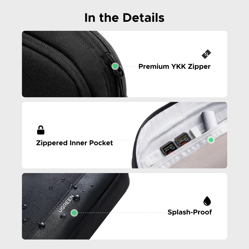 Travel Storage Organiser Bag for Cables Earphones Chargers and Digital Accessories Size S or M