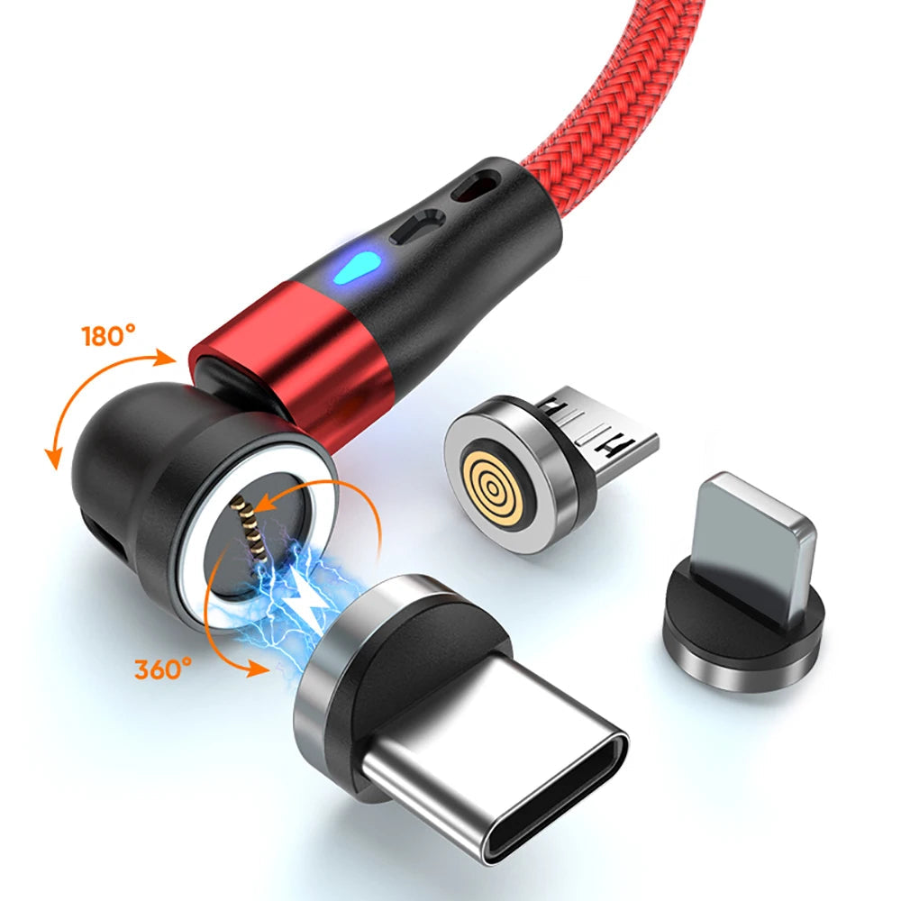 Magnetic Fast Charging USB Cable 1m 2m 5A Type C Lightning Micro Quick Data Sync Cord