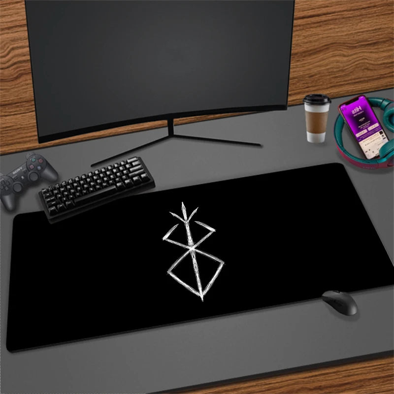 XXL Non-slip Rubber Mouse Mat for Gaming and Office | Extra Large Desk Pad with Stitched Edges