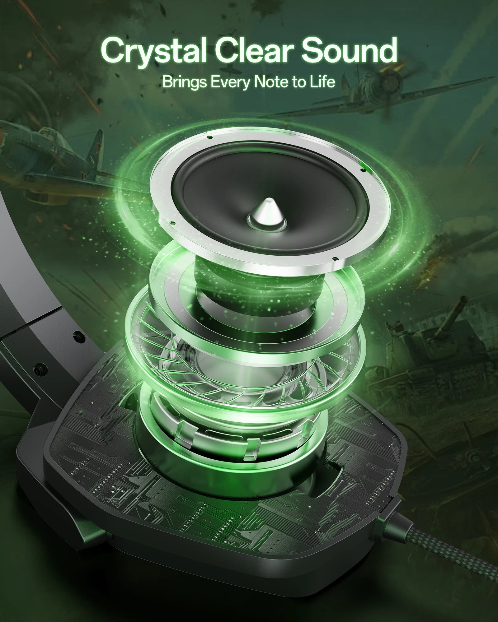 Wired Gaming Headset with Noise Cancelling Microphone and Immersive Stereo Audio for Consoles
