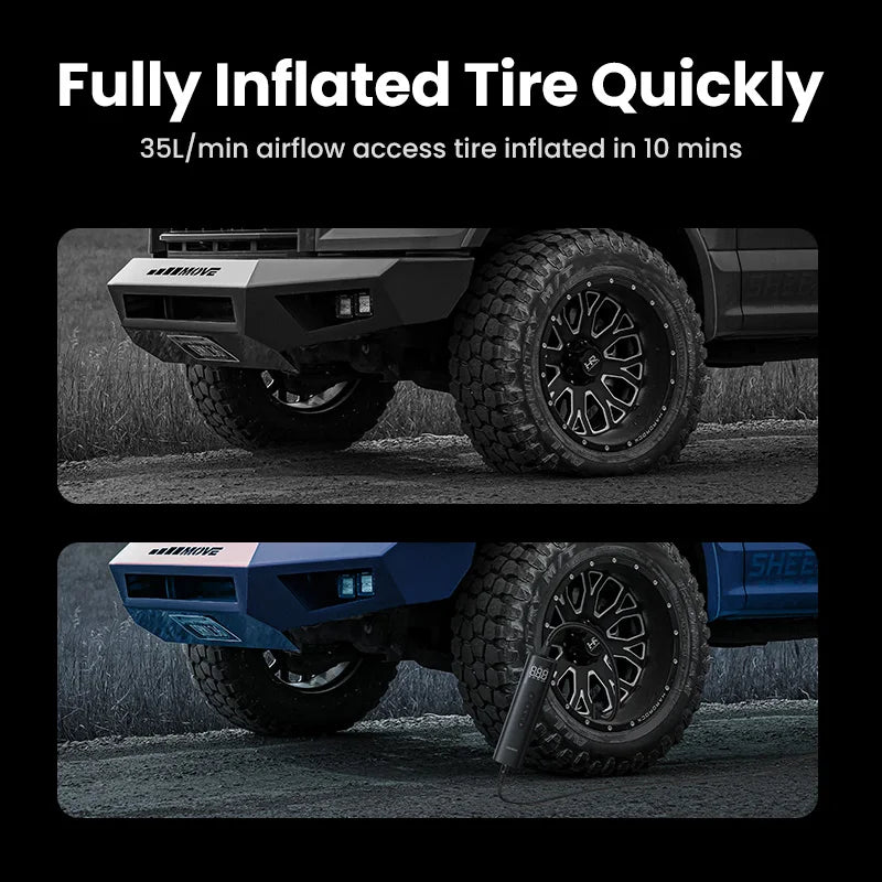 Portable Digital Car Air Pump 12V Tyre Inflator for Cars Motorcycles Bicycles with LCD Display