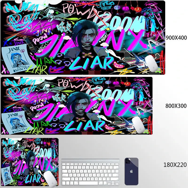 XXL Extended Gaming Mouse Mat with Anti-slip Rubber Base, Durable Edge, Desk Protection 90x40cm