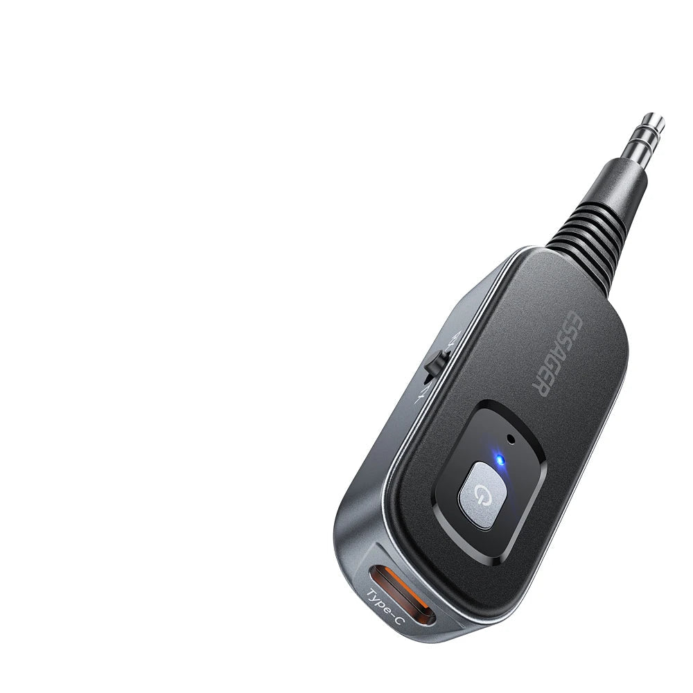 Essager Bluetooth 5.1 Audio Receiver & Transmitter with Mic, 3.5mm AUX & Type-C Adapter
