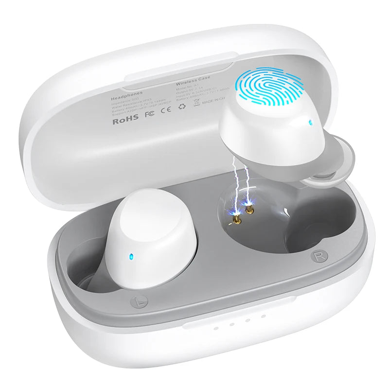 Wireless Bluetooth 5.3 In-Ear Earbuds with Microphone Waterproof Mini Headphones for Sport and Calls