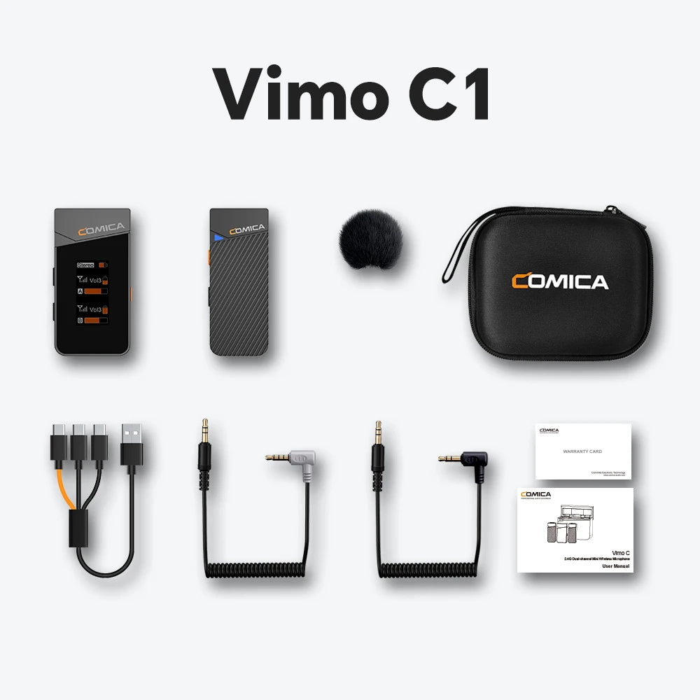 2.4GHz Mini Wireless Lavalier Microphone with Charging Case for Camera Phone Podcast Interview