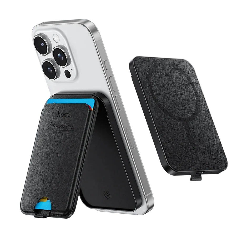 Magnetic Anti-Lost Smart Card Holder with Rechargeable Battery and iOS Find My Network Support