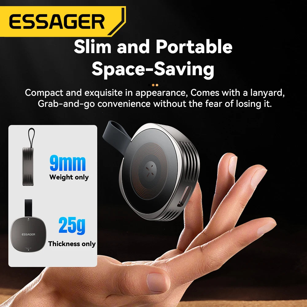 Portable Magnetic Wireless USB-C Fast Charger for iWatch Series 2 to 9 and SE Ultra Models