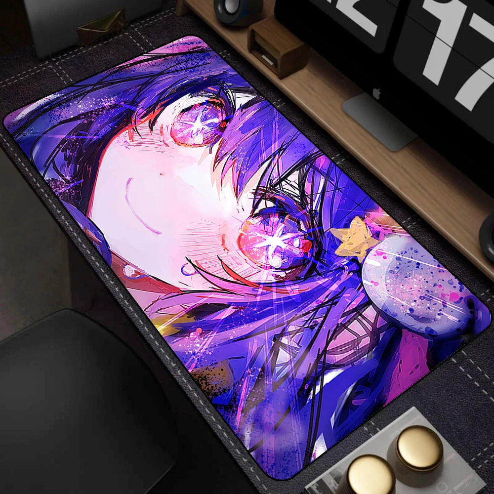 Large Anti-Slip Gaming Mouse Pad with Kawaii Illustration, Extended Deskmat for Keyboard and PC