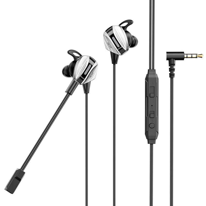 Premium Wired Gaming Earbuds with Microphone for PC Console and Mobile Devices