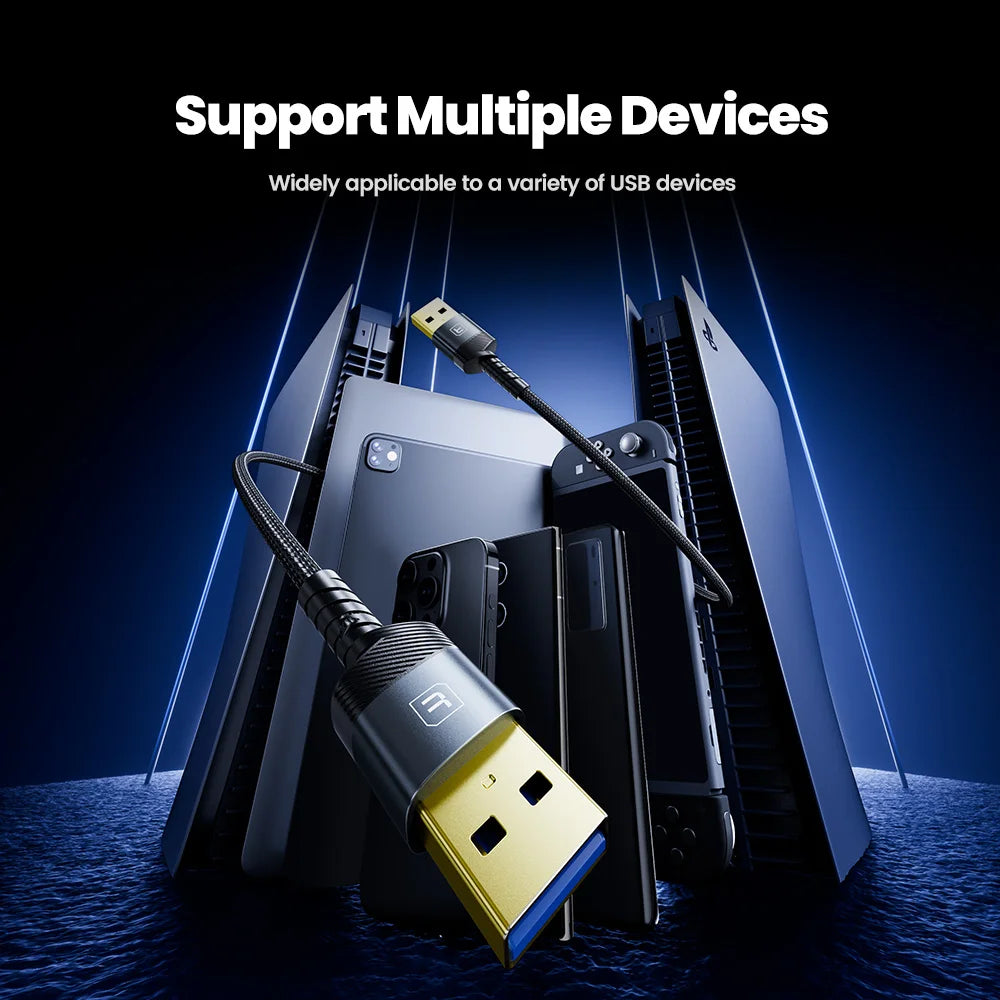 Premium USB A to USB A 3.0 Extension Cable for Computer Hard Drive and TV 5Gbps Data Transfer